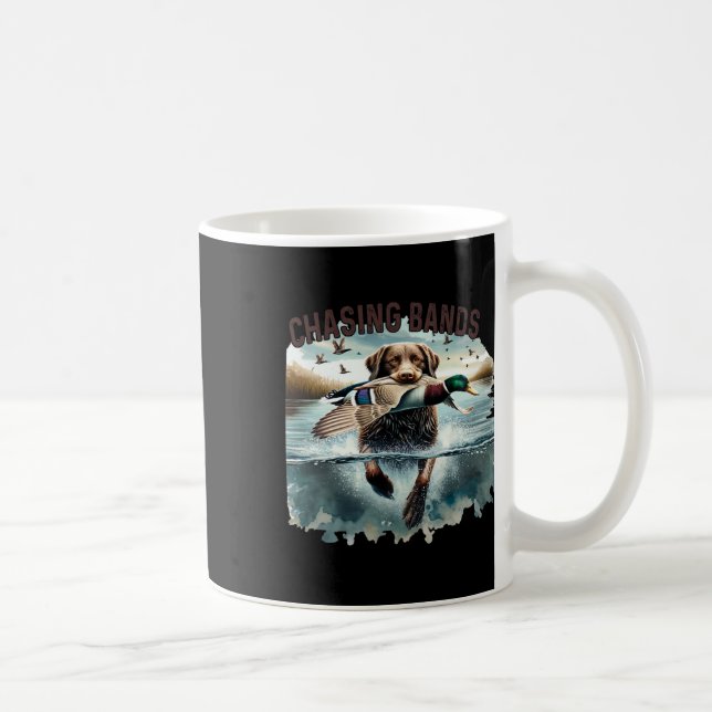 Chasing Bands Duck Hunting  Coffee Mug (Right)