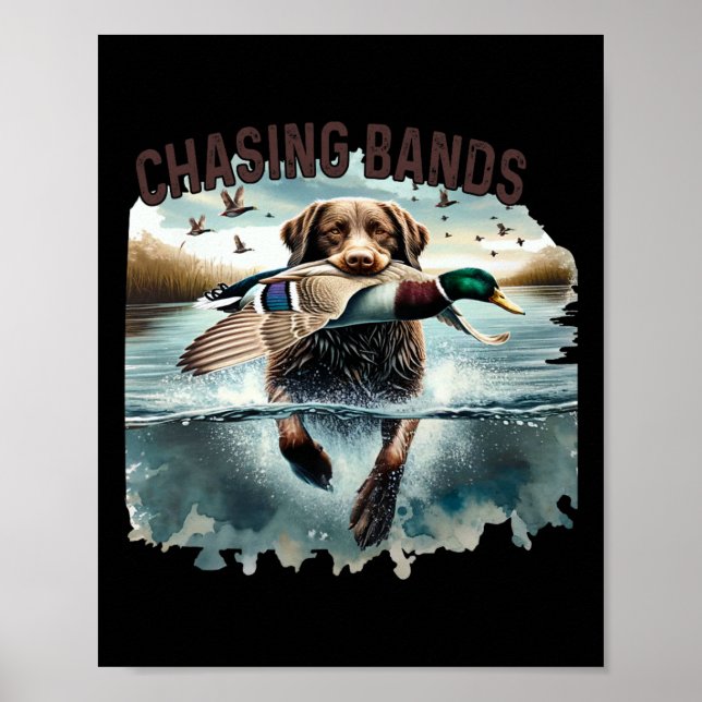 Chasing Bands Duck Hunting  Poster (Front)