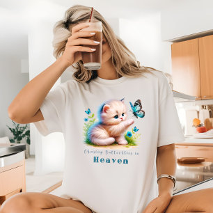 Chasing Butterflies in Heaven Cat  Tri-Blend Shirt