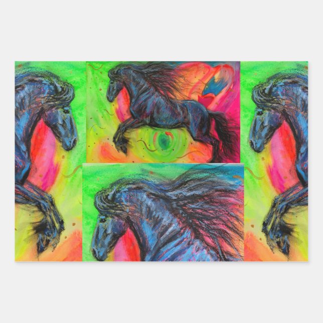 CHASING DREAMS Wrapping Paper Flat Sheet Set of 3 (Front 3)