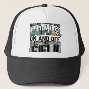 Chasing Goals Soccer Vintage Field Shirt Design_1 Trucker Hat