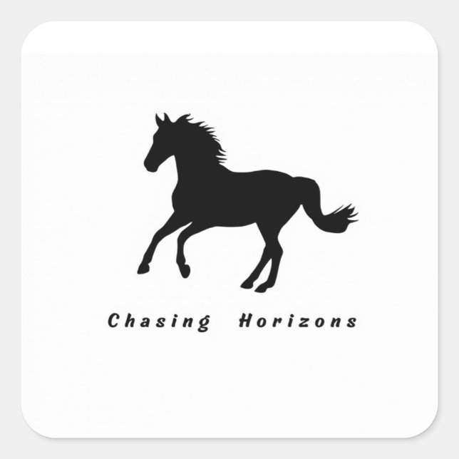 Chasing Horizons Custom Square Sticker (Front)