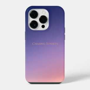 Chasing Sunsets Aesthetic Purple and Pink Gradient iPhone 14 Pro Case