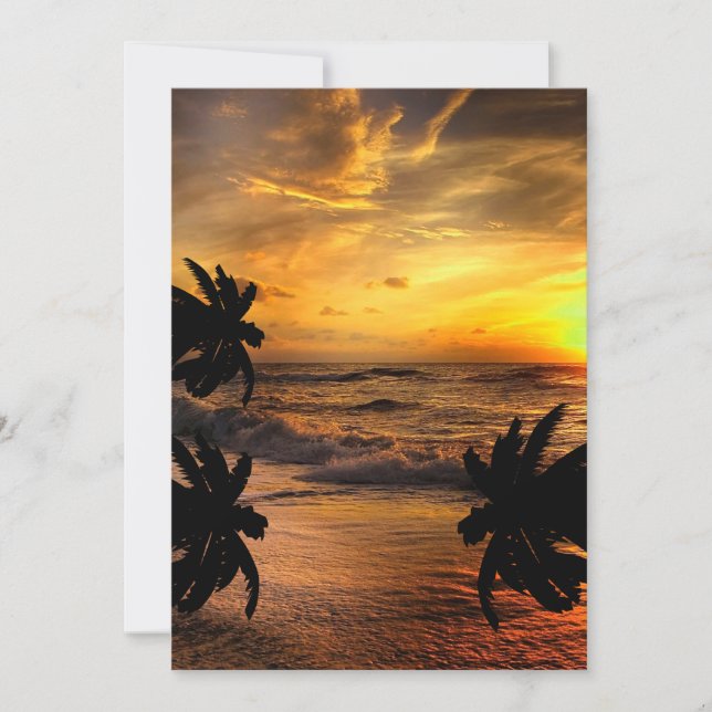CHASING SUNSETS OCEAN SCENERY NATURE   INVITATION (Front)