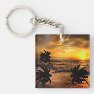 CHASING SUNSETS OCEAN SCENERY NATURE KEY RING