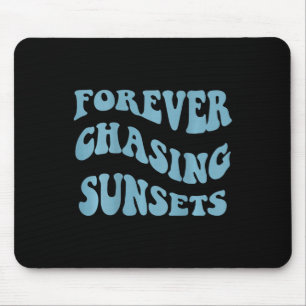 Chasing Sunsets Words On Back Trendy Aesthetic Mouse Pad