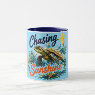 Chasing Sunshine Cute Summer Graphic Mug