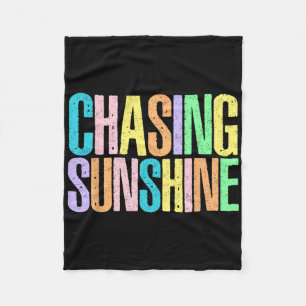 Chasing Sunshine Hawaii Beach Funny Summer Vacatio Fleece Blanket