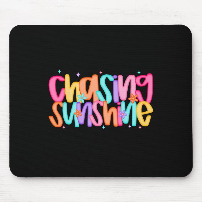 Chasing Sunshine Hawaii Beach Seashell Funny Summe Mouse Pad (Front)