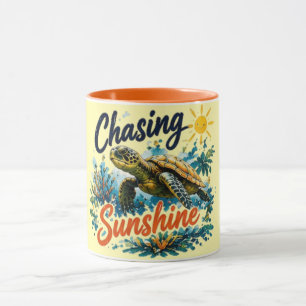 Chasing Sunshine Mug Orange Trim
