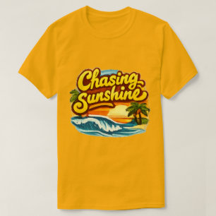 Chasing Sunshine T-Shirt Retro Beach Tee