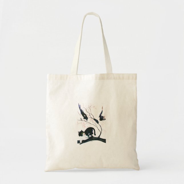 Chasing the cat tote bag (Front)