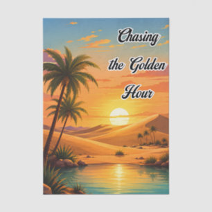 Chasing the Golden Hour Desert Sunset Aesthetic Tissue Paper