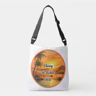 Chasing the Golden Hour Sunset Oasis Aesthetic Crossbody Bag