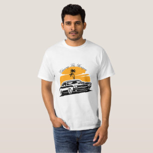 Chasing the Horizon Vintage Muscle Car Sunset T-Shirt