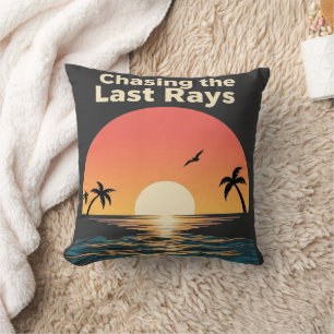 Chasing The Last Ray – Sunset Dreamer Aesthetic Cushion