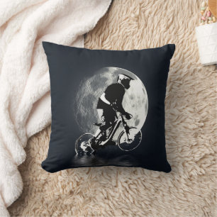 Chasing the Moon - Mountain Biker  Cushion
