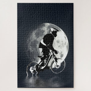 Chasing the Moon - Mountain Biker  Jigsaw Puzzle