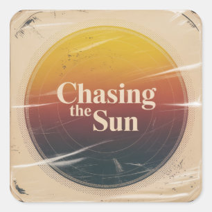 Chasing The Sun Square Sticker