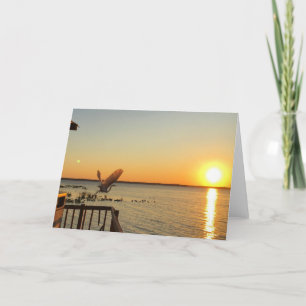 chasing the sunset greeting card