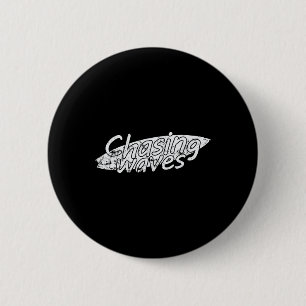 Chasing Waves Surfing Water Sports 6 Cm Round Badge