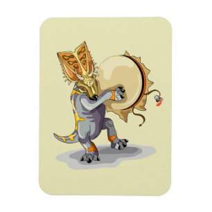 Chasmosaurus Dancing A Shaman Ritual Magnet
