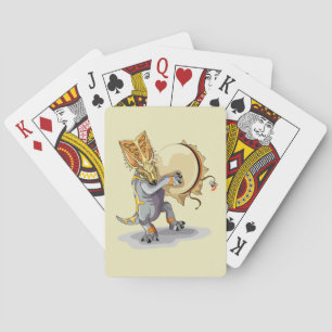 Chasmosaurus Dancing A Shaman Ritual Playing Cards