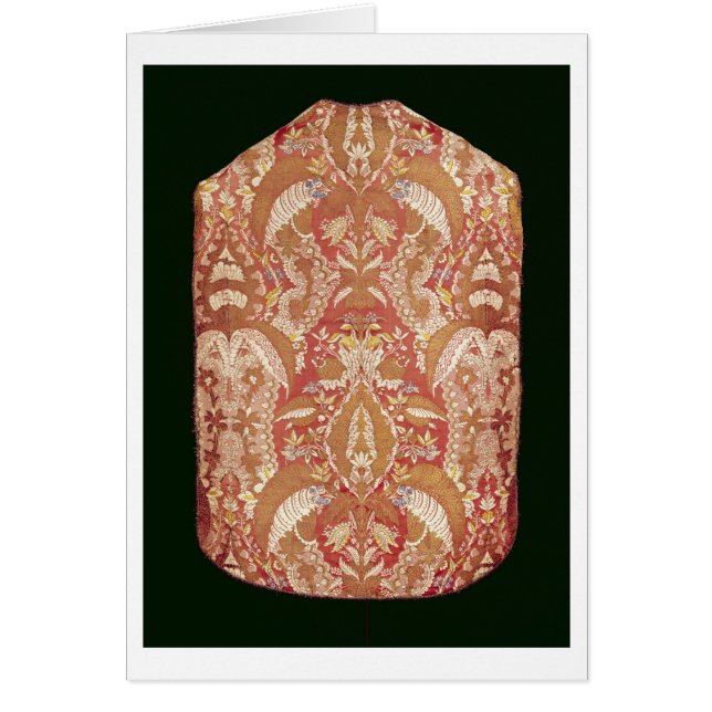 Chasuble, lace patterned silk, French, c.1720 (Front)
