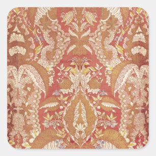 Chasuble, lace patterned silk, French, c.1720 Square Sticker