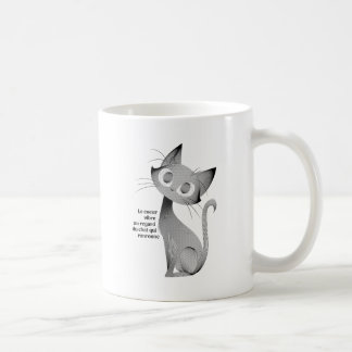 Chat assis au regard langoureux coffee mug