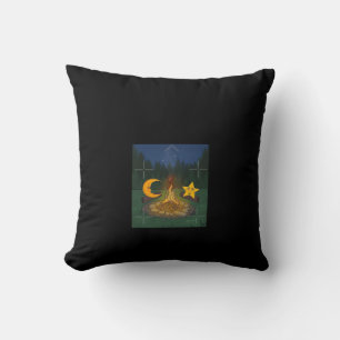 Chat Between The Moon Graphic Cushion