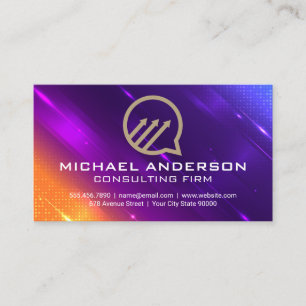 Chat Business Growth Logo Digi Tech Background Card