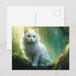Chat Foret 10 Postcard