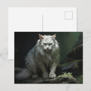 Chat Foret Postcard