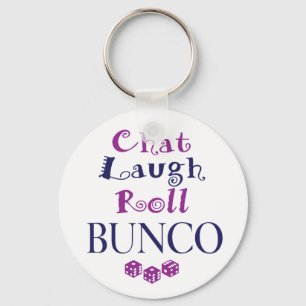 chat,laugh,roll - bunco key ring
