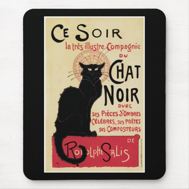 Chat Noir~Black Cat Mouse Pad (Front)