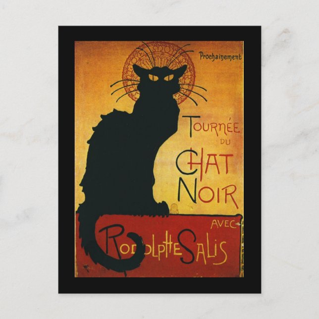 Chat Noir - Black Cat Postcard (Front)