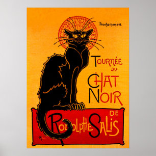 CHAT NOIR (black cat) ~ Poster