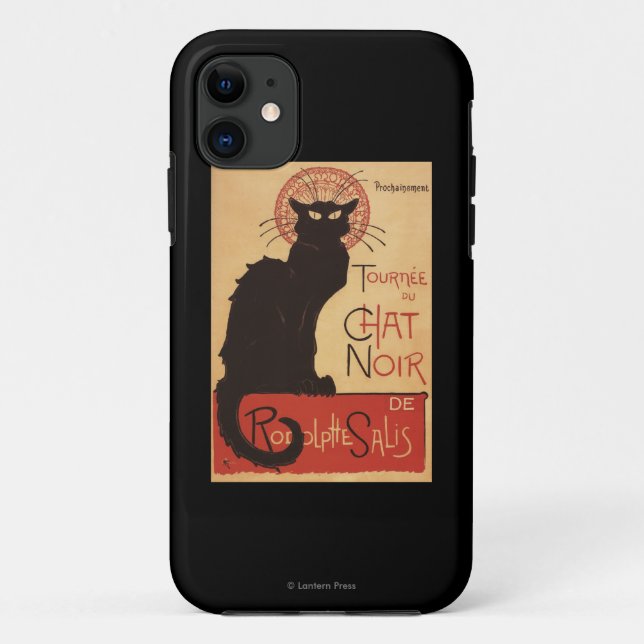 Chat Noir Cabaret Troupe Black Cat Promo Poster Case-Mate iPhone Case (Back)