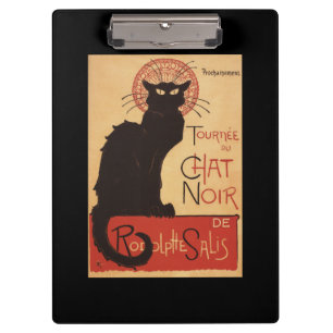 Chat Noir Cabaret Troupe Black Cat Promo Poster Clipboard