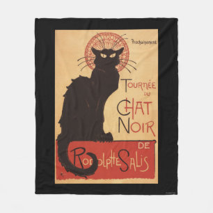 Chat Noir Cabaret Troupe Black Cat Promo Poster Fleece Blanket