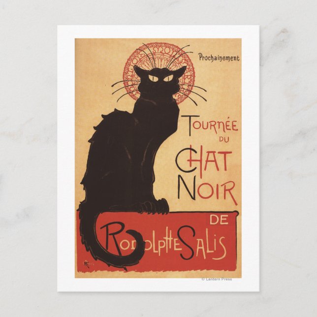 Chat Noir Cabaret Troupe Black Cat Promo Poster Postcard (Front)