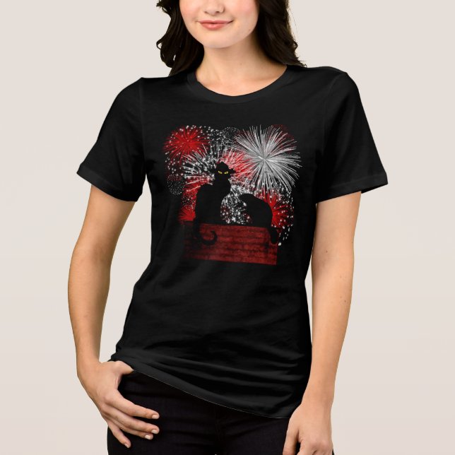Chat Noir Canada Day Tri-Blend Shirt (Front)