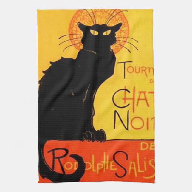 Chat Noir Kitchen Towel (Vertical)