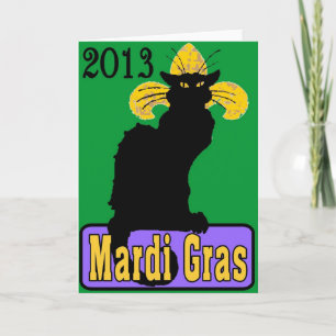 Chat Noir Mardi Gras 2013 Card