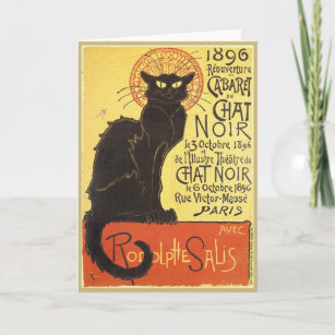 Chat Noir Steinlen Belle Epoque Vintage Art Card