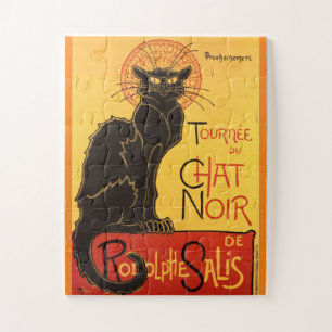 Chat Noir Steinlen Belle Epoque Vintage Art Jigsaw Puzzle