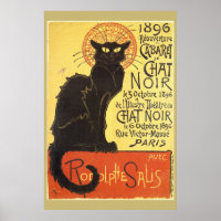 Chat Noir Steinlen Belle Epoque Vintage Art