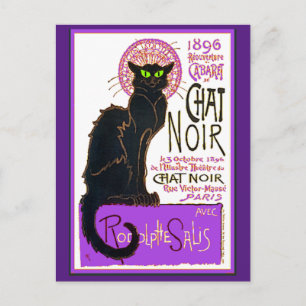 Chat Noir, Steinlen, Fine Art, Postcard