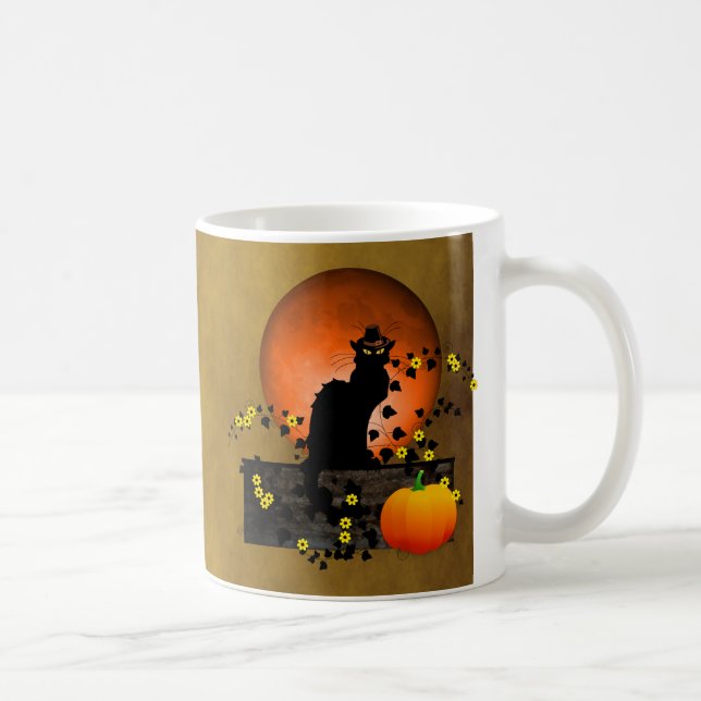 Chat Noir Thanksgiving Coffee Mug (Right)